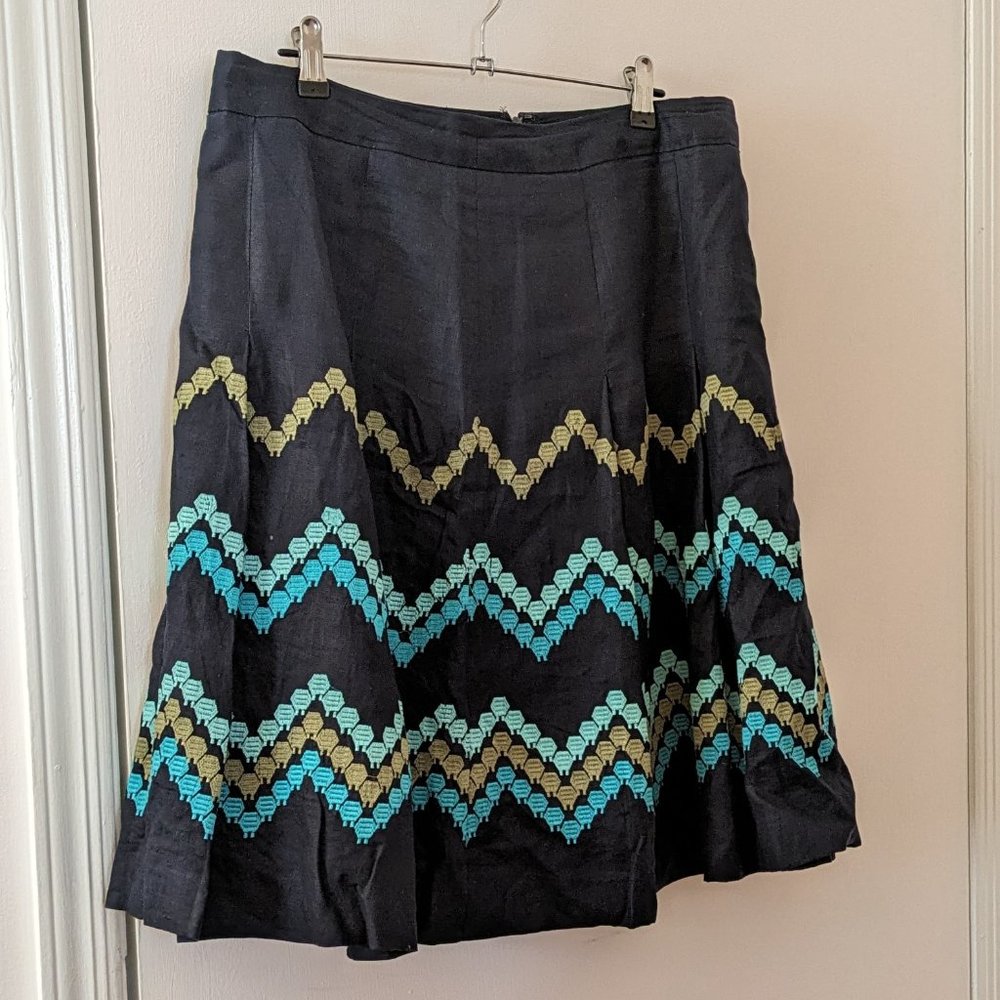 Vintage Linen A-Line Skirt